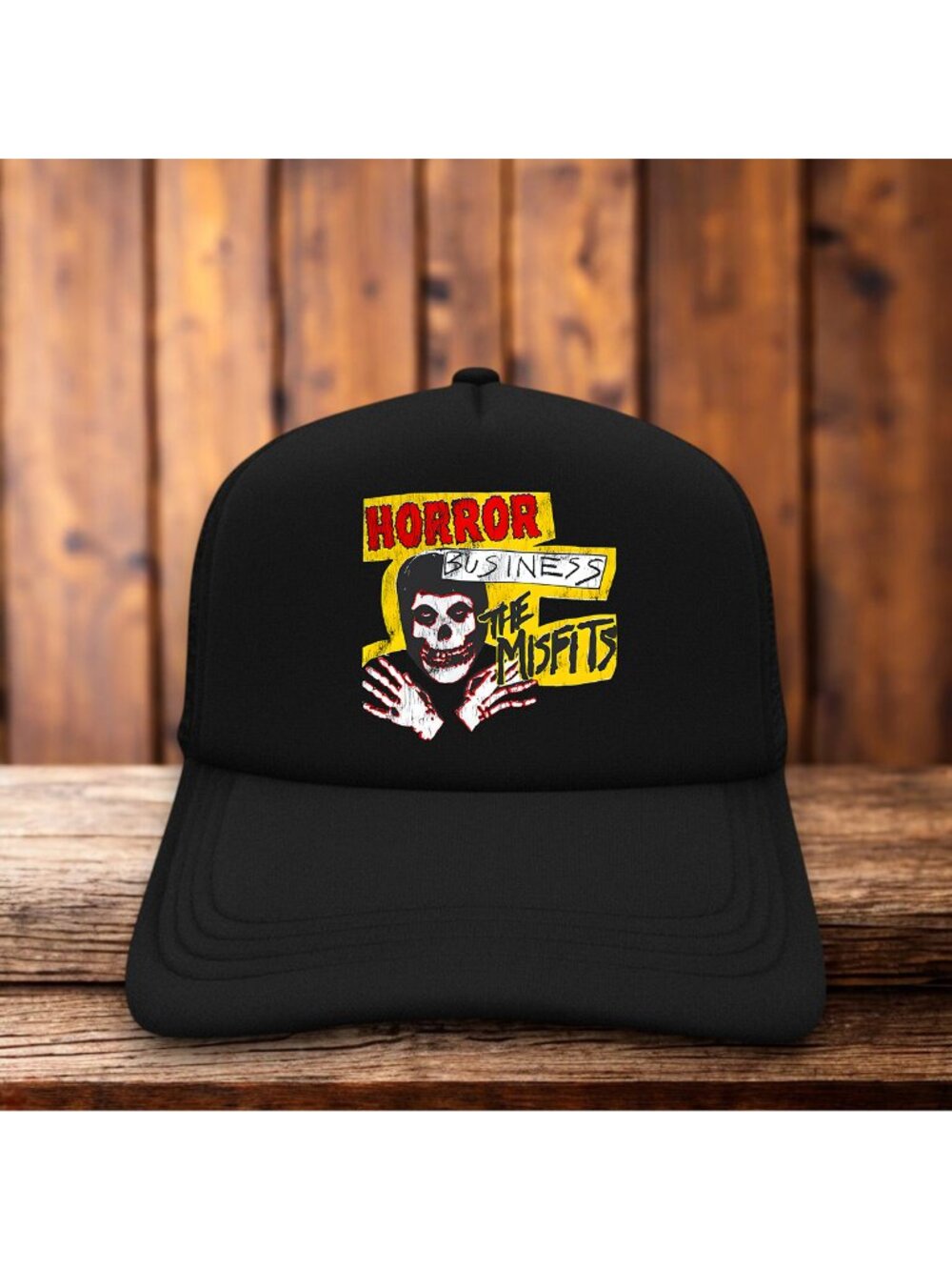 The Misfits Mens Trucker Hat Black Horror Business 1979 Punk Rock Cap